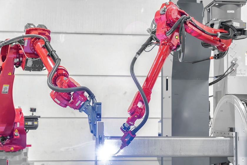 The robot allows for fully automated production of welding